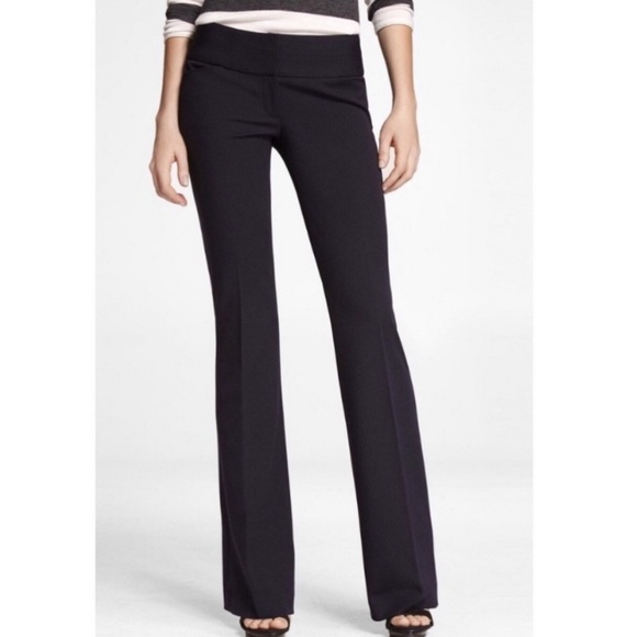 Express Pants - NWT Express Editor Wide Waistband Black Flare Pant